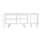 Manhattan Comfort Tudor 53.15 Sideboard with 4 Shelves in White Matte and Maple Cream 1027751 - alternate 8